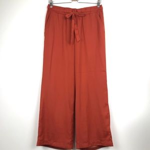Ann Taylor Loft Burnt Orange Petite Wide-leg Pants
